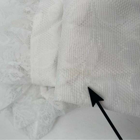 LEVINSOHN Pillow Sham King Size White Elegant Lace Romantic Shabby Chic Cottage - Picture 5 of 11